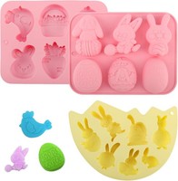 3 StüCk Backform Ostern Silikon Pralinenform Ostereier Osterhasen Form