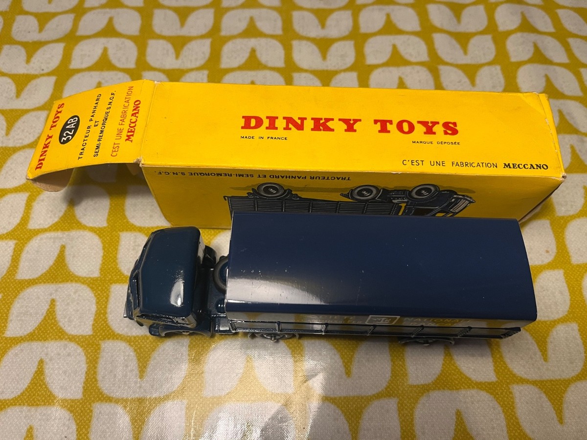 Vintage Dinky Toys France No32 A/B Panhard SNCF French railways tractor trailer | UK