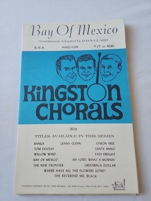 Vintage Sheet Music Bay Of Mexico Kingston Chorals by Nedy West 1961 Vintage 