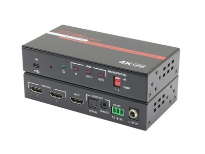 SP-HD-2B 2-Ch HDMI Splitter with Analog and Optical Audio Output and 4K Support