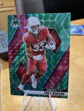 Trey Benson 2025 Panini Mosaic #89: Refractive Green/Red Prizm - Cardinals