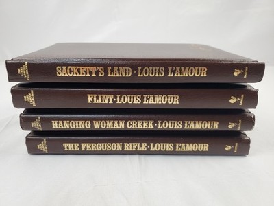 The Louis L'amour Collection Leatherette Bantam Book Lot of 4 