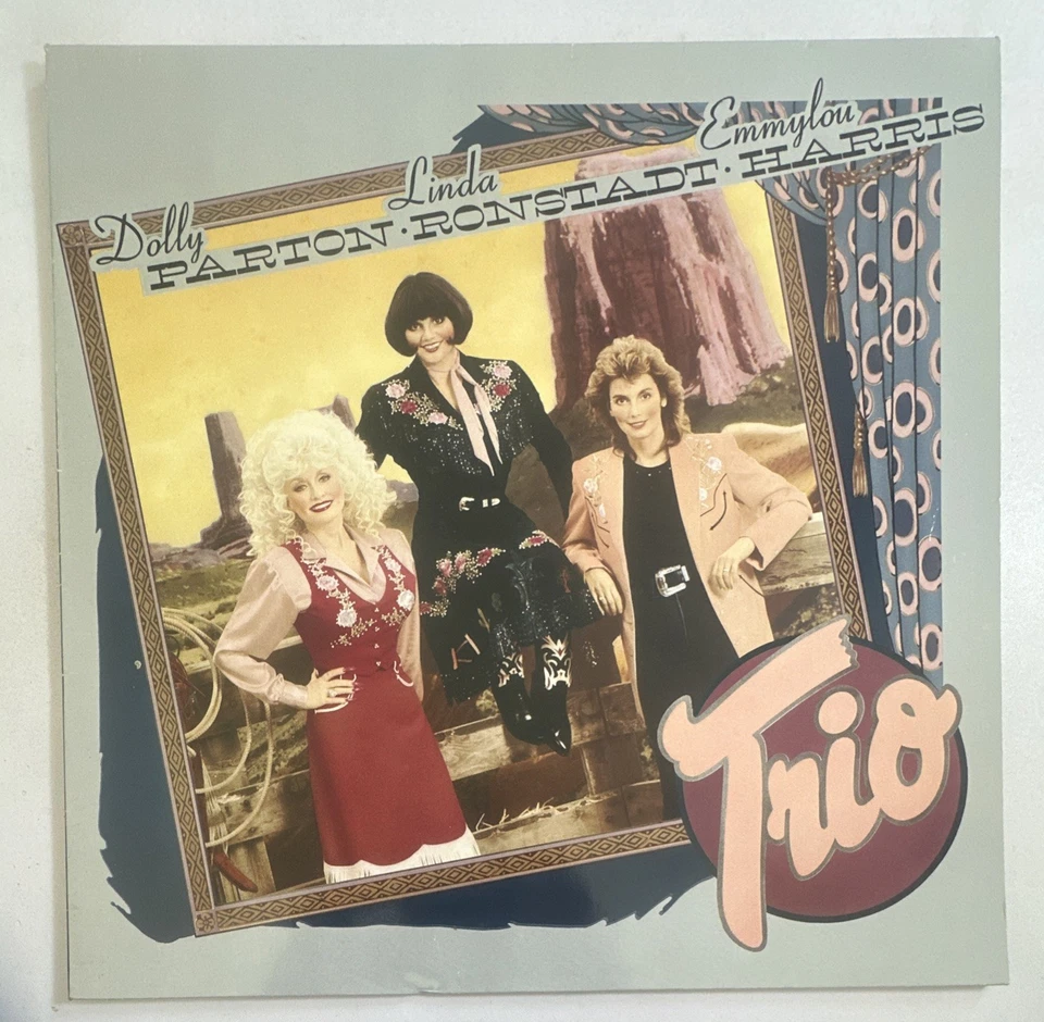 DOLLY PARTON LINDA RONSTADT & EMMYLOU HARRIS TRIO LP VINYL RECORD EX/EX - Image 2 of 4