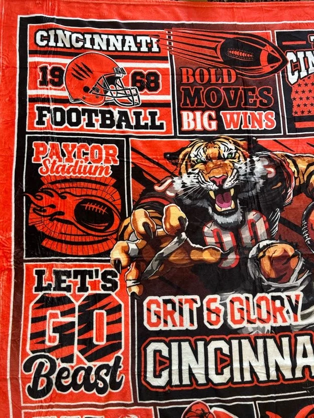 Cincinnati Bengals Football Fleece Blanket