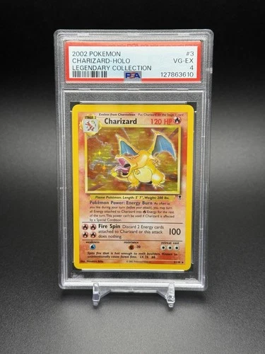2002 Pokemon Legendary Collect. Charizard Holo Rare 3/110 VG - EX PSA 4