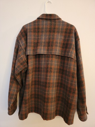 WOOLRICH MACKINAW CAPE COAT JACKET WOOL MEN XL X LARGE DARK LODEN HEATHER - Picture 2 of 16