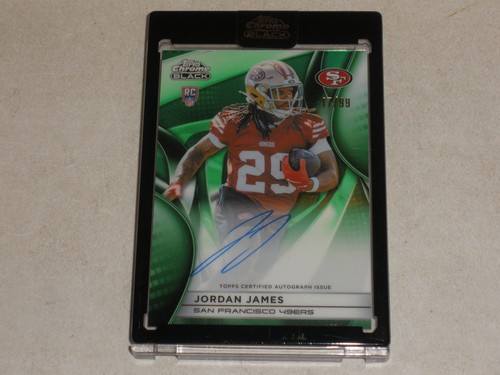 2025 Topps Chrome Black Rookie Green Refractor Auto Jordan James RC 17/99