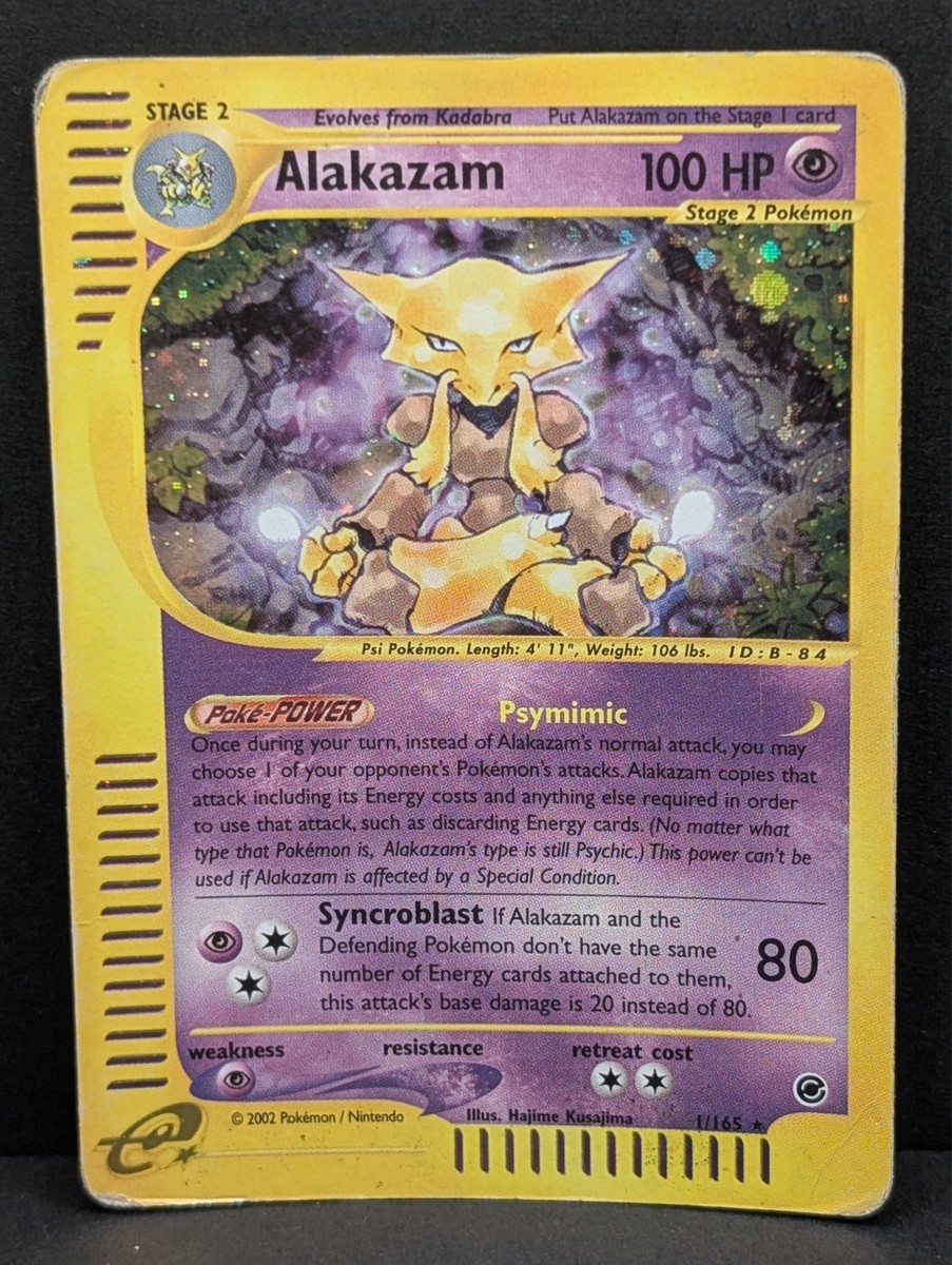 Alakazam 001/165 Expedition Base Set Holo Rare Pokemon TCG