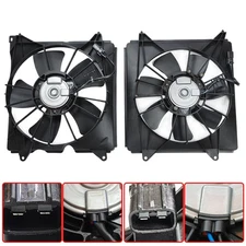 2PCS AC Condenser Radiator Cooling Motor Fan For 2013-2017 Honda Accord Touring
