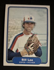 1982 Fleer Bill Lee Baseball Card #194 Expos Pitcher VG O/C