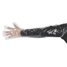 50PCS Long Plastic Gloves Field Dressing, Disposable 35 Inches Full Arm Veter...