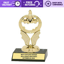 Custom Engraved Spooky Pumpkin Trophy Perfect for Halloween Parties Contests