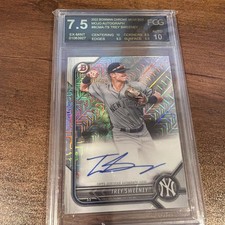 2022 Bowman Chrome #BCMA-TS Trey Sweeney Chrome Mojo Auto FCG Auto 10 