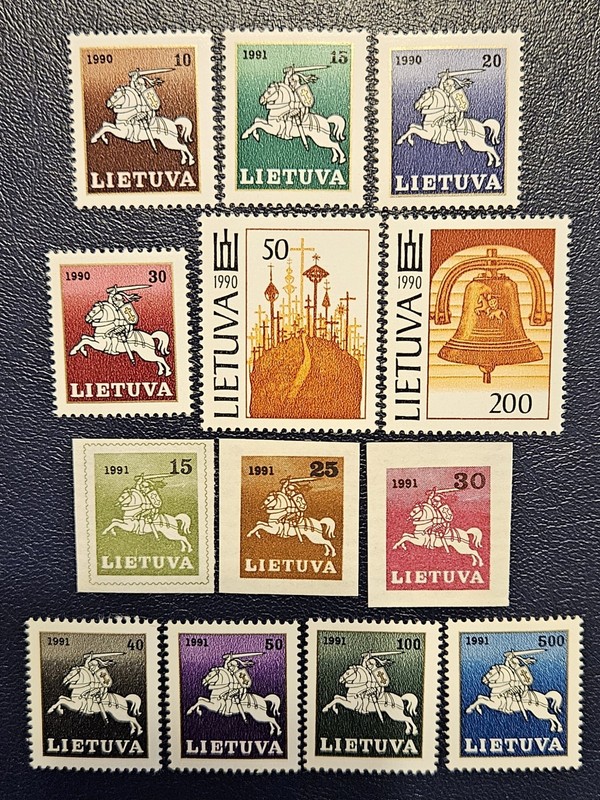 LITHUANIA 1991 Scott 379-387, 411-418 MNH
