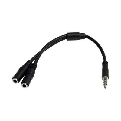 StarTech MUYHSMFF 3.5mm Headset Splitter Adapter M-F Black