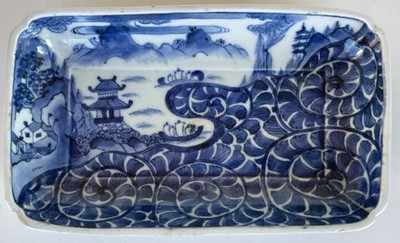 Napf Sometsuke Rechteckig Arita Japan Edo Xvii XVIII Japan Porzellan