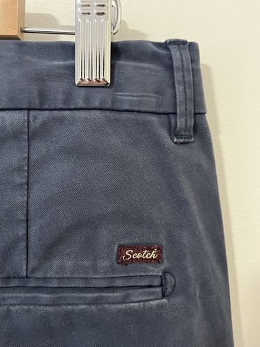 Scotch & Soda Amsterdam Couture Men's Stuart Blue Chino Pants Size 28 Zip Fly - Picture 4 of 6