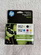 HP 952XL Black/952 Color Ink Combo 4-Pack - Genuine, Sealed Exp June 2026