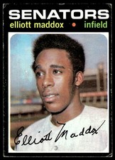1971 Topps Elliott Maddox Rookie Washington Senators #11