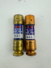 x 2 Bussmann Fusetron FRN-R-15 Dual-Element Time Delay Fuses. 15 Amp