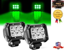 Nilight 4 inch Led Light Pod Green Spot Driving Fog Lights 2PCS 18W Off Road Fis