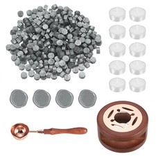 Wax Seal Kit, 300 Wax Beads, Candles, Silver