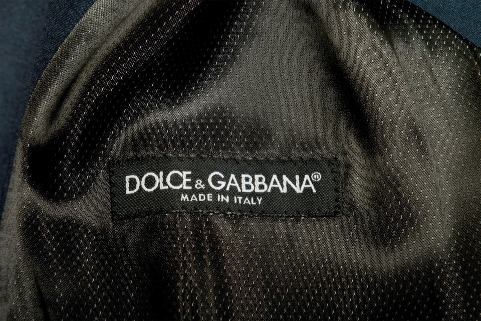 Dolce & Gabbana Men's Teal Blue 100% Wool Button Up Vest US 34 IT 44 - Image 4 of 4