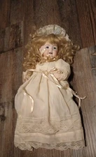 VINTAGE PORCELAIN 15" VICTORIAN STYLE DOLL  