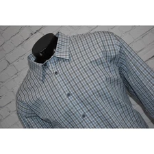 UNTUCKit Dress Shirt Button Up Mens Size 3XL Blue Plaids Cotton Non-Iron 
