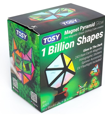 #ad #ad TOSY Magnet Pyramid Glow 1 Cube Transforms into 1 Billion Shapes Puzzle STEM $25.00