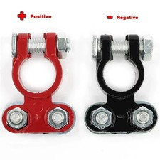 2 Car Battery Terminal Connector Top Post Positive Negative Heavy Duty Universal 2 Car Battery Terminal Connector Top Post Positive Negative Heavy Duty Universal