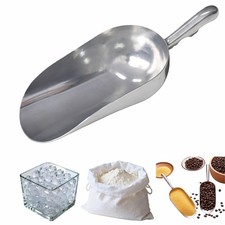 Ice Scoop, Heavy Duty Cast Aluminum, Ergonomic S-Curve Handle, Commercial Gra...