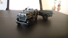 Jeep Militaire Bâchée US 1/43 – Verem LG497 V9608, Vert Kaki, France