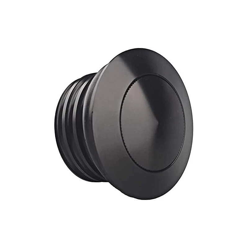 Black Flush Mount Pop Up Vented Fuel Tank Gas Cap Fit For Harley Screw In Type Foto 4 de 4