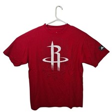 Adidas Men's Houston Rockets T-Shirt  Athletic Tee Graphic Short Sleeve Red Sz M