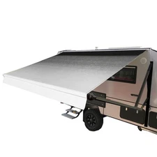ALEKO Retractable Motorized 20'X8' RV or Patio Canopy Awning Black Fade