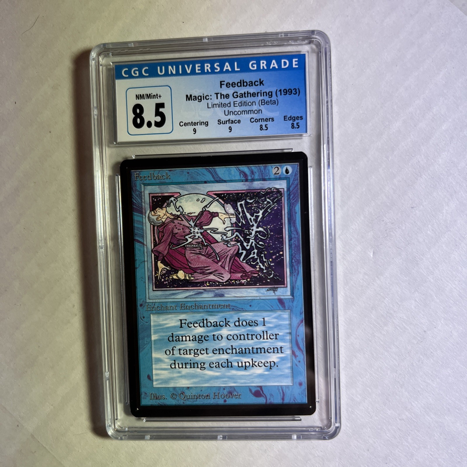 MTG Beta Feedback CGC 8.5 Quad++  NM/Mint  (Mint centering, surface)  1993