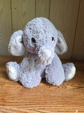 Aurora Plush Baby Elephant 10" Gray Cute Big Eyes