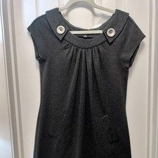Nine West Shift Dress Button Detail Front Pockets