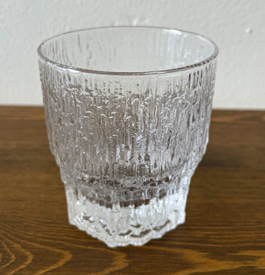 Vintage Iittala Aslak pattern old fashioned glasse designed by Tapio