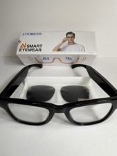 XOOMEER AI Smart Eyewear Smart Glasses Black Frame w/ Clip-On & USB Cable