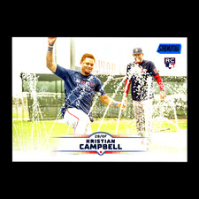 2025 Topps Stadium Club Kristian Campbell RC Blue Foil Logo Hobby #34 Red Sox SP