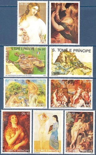 Sao Tome 1990 Painting,Rubens,Titian,Renoir, Durer,van Gogh,Picasso,complete MNH