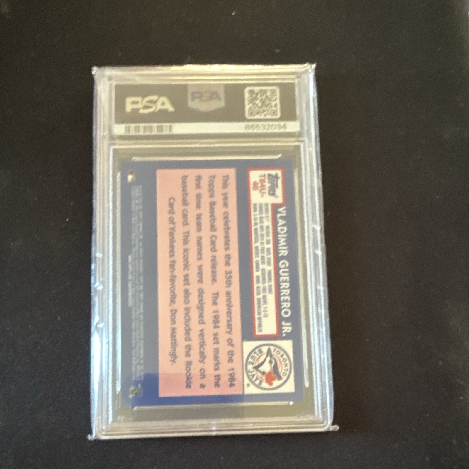  2019 Topps Silver Pack 1984 VLADIMIR GUERRERO JR RC PSA 10 #T84U-46 Blue Jays view 2