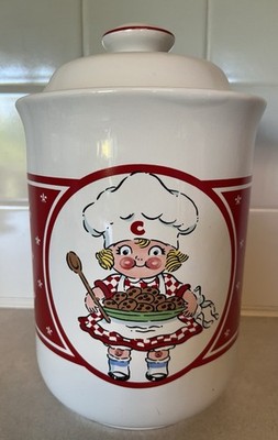Vtg 1990 Campbell s Soup Kids Ceramic Cookie Jar/Canister