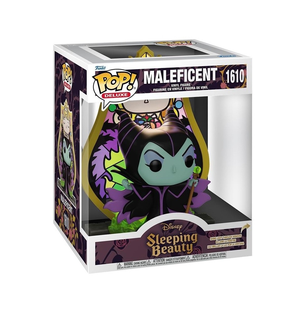Funko Pop Deluxe Disney Villains Maleficent Stained Glass Figurine Étagère 15cm