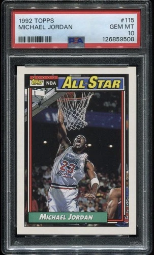 1992-93 Topps NBA Basketball Card #115 ~Michael Jordan~ HOF GOAT PSA 10 GEM MT