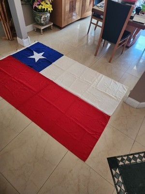 Large Vintage 4 Hook Chilean  Flag