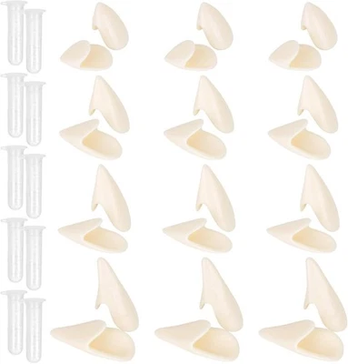 BRAND: RAINFLOW Vampire Fangs for Cosplay - 12 Pairs Fake Teeth Adult,4 Sizes...