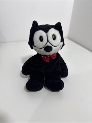 Vintage Felix die Katze Applause Play by Play Plüsch 7 Zoll rote Fliege
